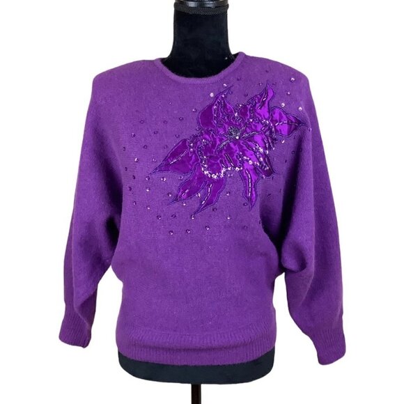 VINTAGE WOOL ANGORA SWEATER - Picture 1 of 6